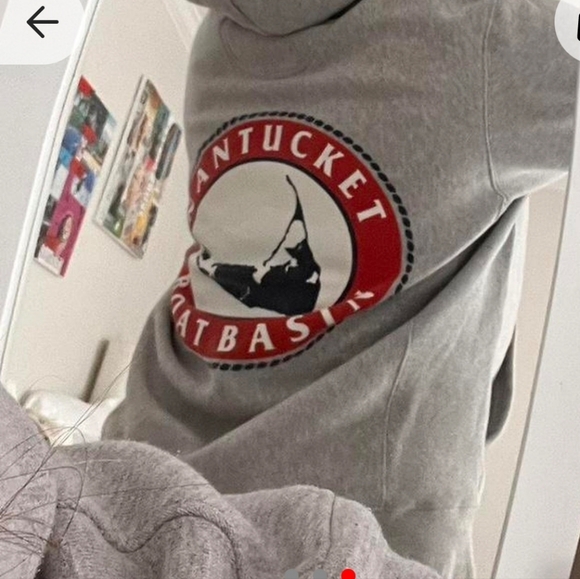 Nantucket boat basin heavy grey Sport tek hoodie, size L - Picture 6 of 8